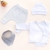 Conjunto Rayado gris- bodie blanco manga larga - bandana gris