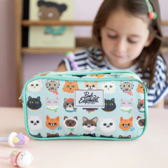 Cartuchera doble gatitos - comprar online