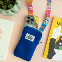 Bolso portacelular liso azul en internet