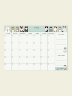 PLANNER 12 HOJAS GATITOS