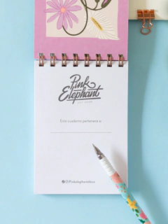 CUADERNO CHICO FLORES LILA - comprar online