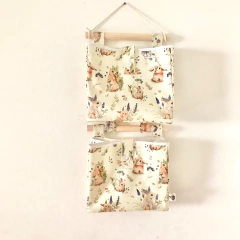 Bolsillero colgante 2 canastos - Estampa a elección