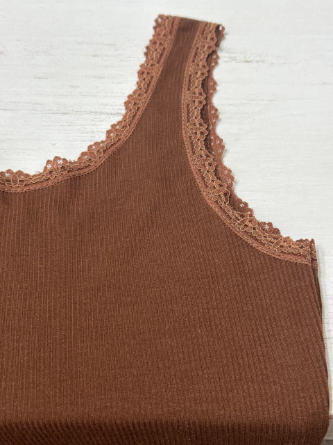 Musculosas corta morley puntilla