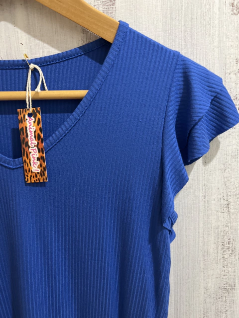 Remera V con volados - ANIMAL PINK