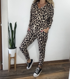 Jogger lanilla leopardo - comprar online