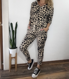 Jogger lanilla leopardo - ANIMAL PINK