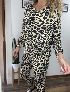 Buzo con capucha Lanilla leopardo en internet