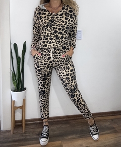 Jogger lanilla leopardo - tienda online