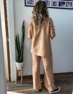 Traje Blazer ➕ Pantalon cargo lino en internet