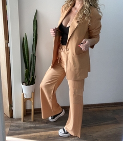 Traje Blazer ➕ Pantalon cargo lino - tienda online