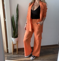 Traje Blazer ➕ Pantalon cargo lino - tienda online
