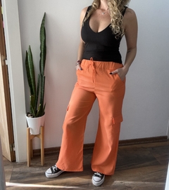 Traje Blazer ➕ Pantalon cargo lino - ANIMAL PINK