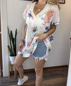 Remera Calada sublimada ojo - comprar online