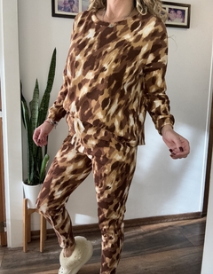 Buzo Corderoy camuflado sin capucha - ANIMAL PINK