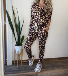Jogger print caramelo