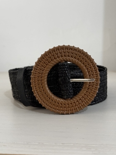 Cinturón yute negro