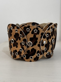 Cinturón circular leopardo