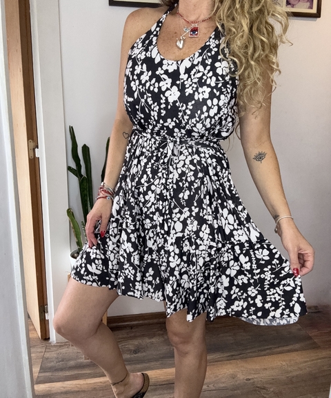 Vestido Helena B/N Corto