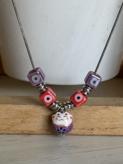 Imagen de Collar Gato de la Fortuna ➕ Ojo protector