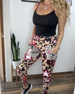 Jogger sublimado lucia - ANIMAL PINK