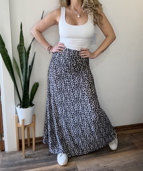 Maxi falda/vestido Isabella print gris topo