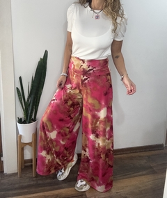 Maxi palazzo Catalina fucsia - ANIMAL PINK
