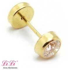 Aro Abridor Lili Modelo 125 Cubic Zirconia Redondo Tic Laminado