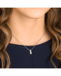 Imagen de Colgante Swarovski Attract Trilogy Round Blanco - Baño de Rodio SV 5414970