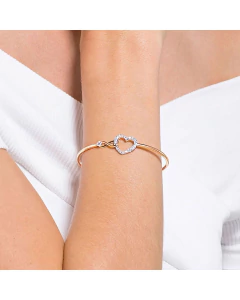Imagen de Brazalete Swarovski Infinity Heart Blanco - Combinación de Acabados Metálicos SV 5518869