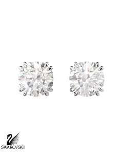 Aros Swarovski de botón Constella Talla redonda Blancos Baño de rodio SV 5636712 - comprar online