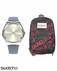 Reloj Swatch BLUE MOIRE SYXS134 + MOCHILA SW de regalo