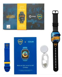 Smartwatch Colmi Oficial Boca Jrs. C8 Max + Correa Extra + fondos exclusivos COC8MBOCABK - Cool Time