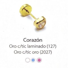 Aro Abridor Lili Modelo 127 Corazón con Cubic Tic Laminado - Cool Time