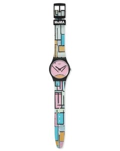 Reloj Swatch Mujer Moma Composition In Oval With Color Planes 1 by Piet Mondrian Gz350 - Cool Time
