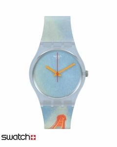 Reloj Swatch Unisex Pompidou Eiffel Tower, By Robert Delaunay GZ357