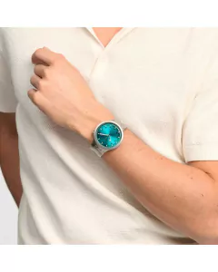 Reloj Swatch Unisex Big Bold Irony Aqua Shimmer SB07S100G - Cool Time