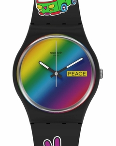 Reloj Swatch Bioceramic Flower Power Go With The 'Bow SO31B101 en internet