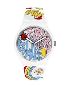 Reloj Swatch Bioceramic Flower Power Power Of Peace SO32W107 - comprar online