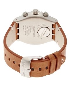 Reloj Swatch Hombre Disorderly Yvs424 Cuero Marron Cronograf - Cool Time