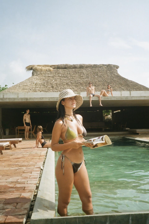 BOMBACHA VINTAGE MILA MESH PRINT PISTACHO