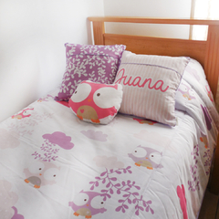 BUHO FUCSIA Y LILA