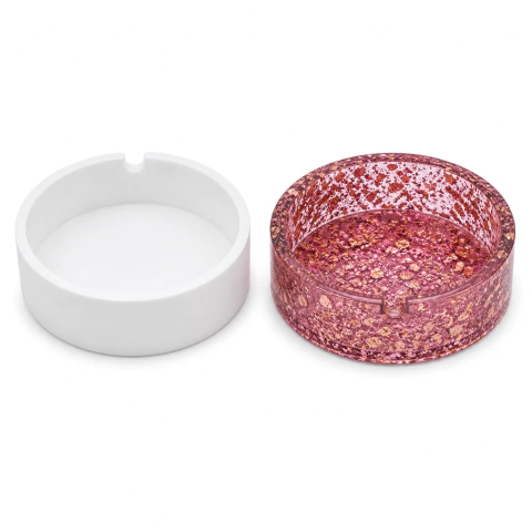 Molde Silicona Cenicero Resina Epoxi | Cuadrado 9,4cm o Redondo 10,9cm - tienda online