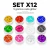 Set de 12 Glitters Lentejuelas Mix De colores - tienda online
