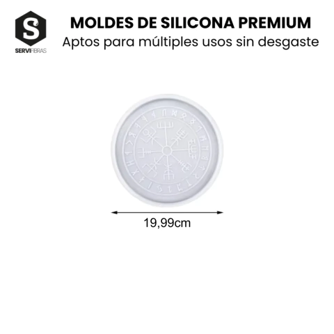 Molde de Silicona Circular Runas Vikingas para Resina (11,99 cm y 19,99 cm) en internet