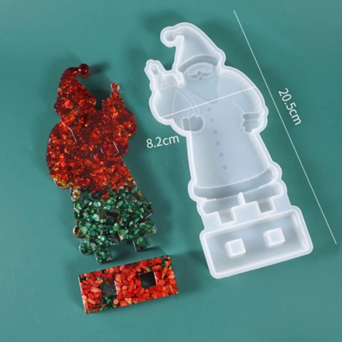Moldes de silicona navideños para resina | Árbol, Reno, Muñeco de Nieve y Papá Noel | Joyería, Jabón, Velas y Manualidades