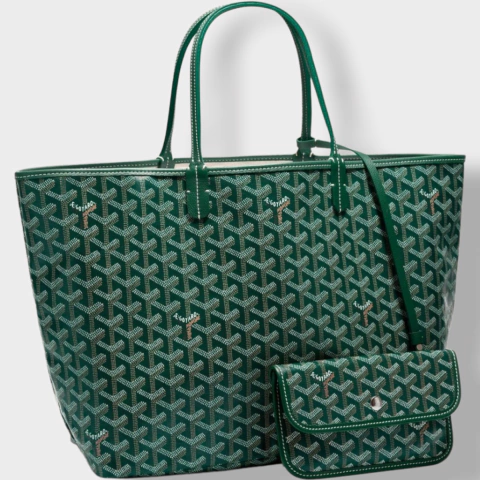 BOLSA VERDE ALCAS EM COURO LEGITIMO