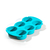 MOLDE DE SILICONA PARA MUFFINS O CUPCAKES TURQUESA 6 cav