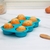 MOLDE DE SILICONA PARA MUFFINS O CUPCAKES TURQUESA 6 cav - comprar online