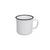 Jarro Xl Enlozado Borde Negro Ø 13x8 cm - Nonfork® Enamelware