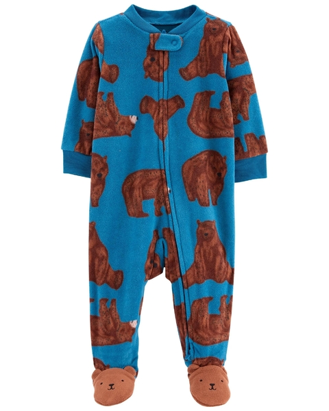 Macacão com pezinho Fleece Bear - Carter's